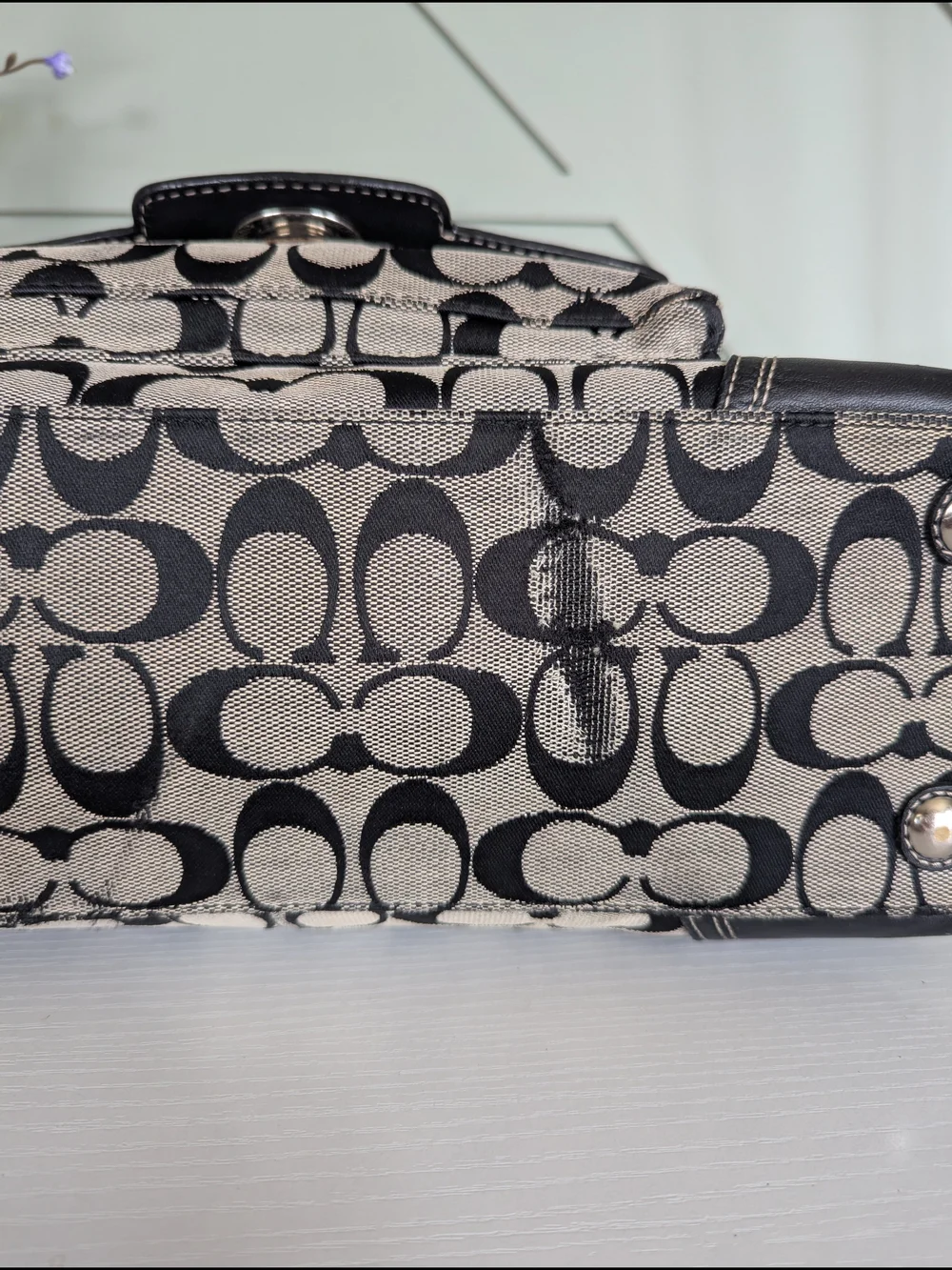 vintage Coach Hampton Signature Miranda Domed Satchel